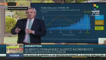 Pdte. argentino alerta ante incremento de fallecidos por COVID-19