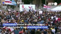 Belarus: thousands attend leading opposition candidate campaign rally