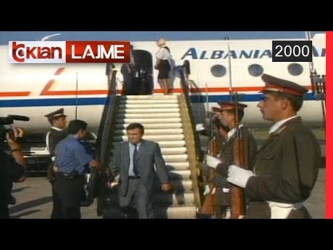 Kryeministri Ilir Meta kthehet nga Kroacia (2 Gusht 2000)