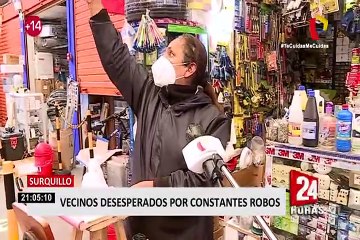 Surquillo: sujeto que huía de la policía quedó atrapado en tragaluz de vivienda