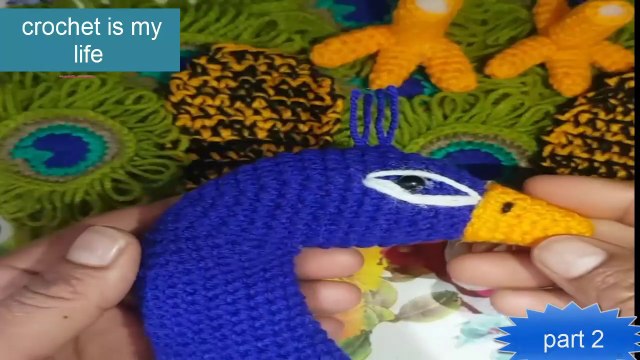 How To Make Crochet Amigurumi Peacock (Part2) Tutorial English Free Pattern For Beginner's