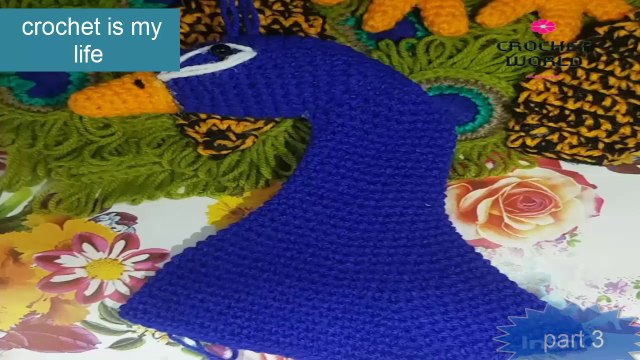 How To Make crochet Amigurumi Peacock (Part3) Tutorial English Free Pattern For Beginner's