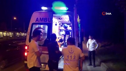 Magandanın sıkıştırması sonucu takla atan sıfır otomobil kullanılamaz hale geldi