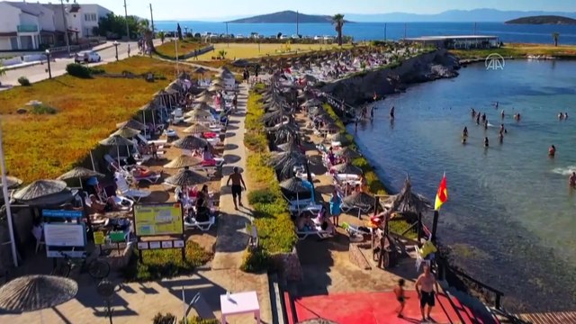 Ayvalık plajlarına bayram tatilinde yoğun ilgi - BALIKESİR