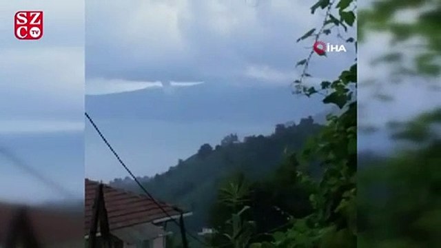 Rize'nin Çayeli ilçesi açıklarında çıkan hortum korkuttu