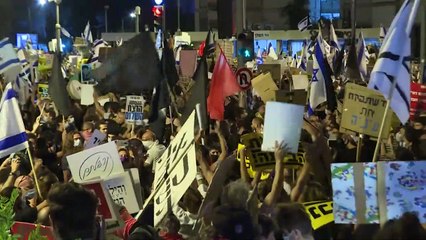 الآلاف يتظاهرون ضد نتانياهو في اسرائيل