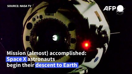 SpaceX Crew Dragon undocks from ISS for return to Earth