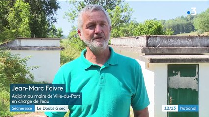 Sécheresse : le Doubs est à sec