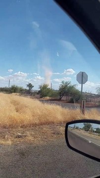 Man Follows Huge Dust Devil Into Dry Lake