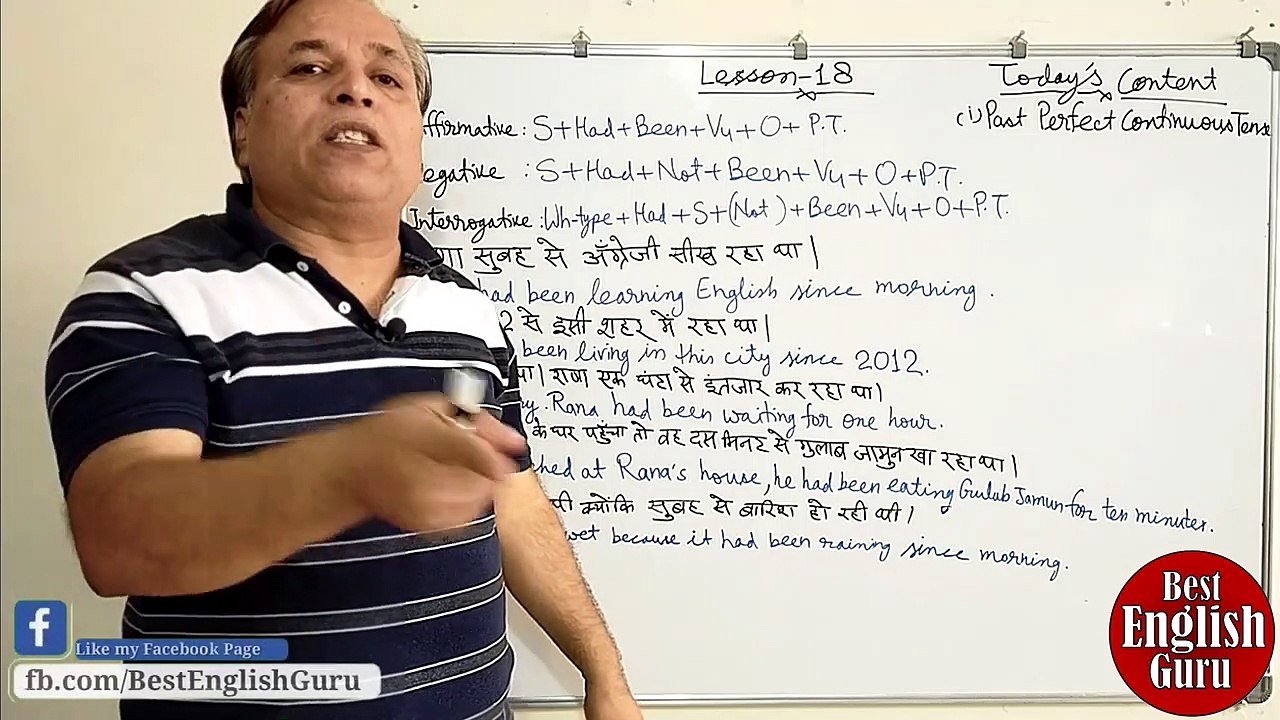 Past Perfect Continuous Tense | Past Perfect Continuous Tense examples | Basic English Grammar