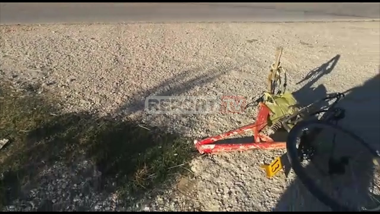 Report TV -Ndërron jetë 60-vjeçari që po udhëtonte me biçikletë, përplaset nga 'Benz'-i