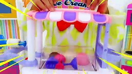 Niki pretend play selling ice cream and want new ice cream carts