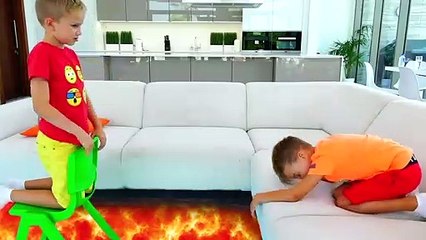 The Floor is Lava with Vlad and Niki