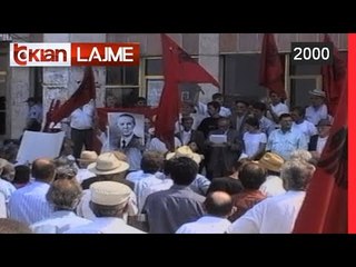 Komunistet proteste ne sheshin "Skenderbej" (15 Gusht 2000)