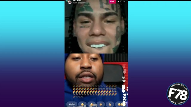 F78News: 6IX9INE GOES LIVE ON IG WITH DJ AKADEMIKS ON THE STREET OF NEW YORK + Disses Pop Smoke & Nipsey Hussle