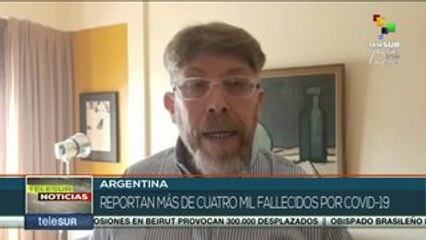 Argentina: cifra de fallecidos por COVID-19 supera los cuatro mil