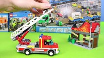 Escavadora, Trator, Carrinho de bombeiros , Caminhões de lixo e carros - Excavator Toys_4