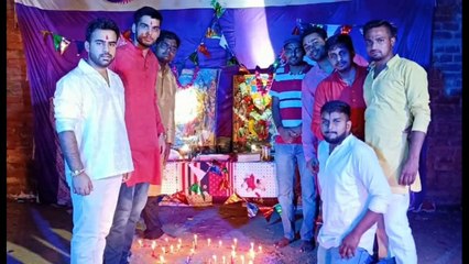 राम मंदिर के निर्माण को लेकर दूसरे दिन कस्बे में सजाई गई झांकी