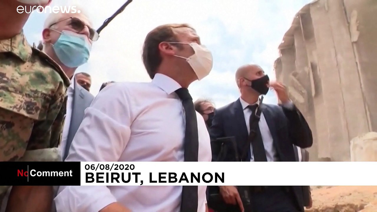Macron visits Beirut in aftermath of devastating blast