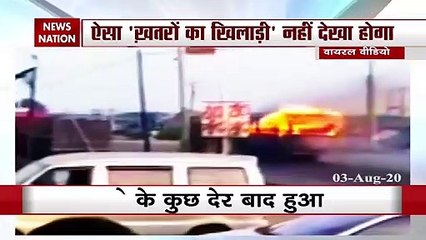 ड्राइवर ने 2 किलोमीटर तक जलता ट्रक चलाया, दूसरों की जिंदगी की खातिर, अपनी जान हथेली पर