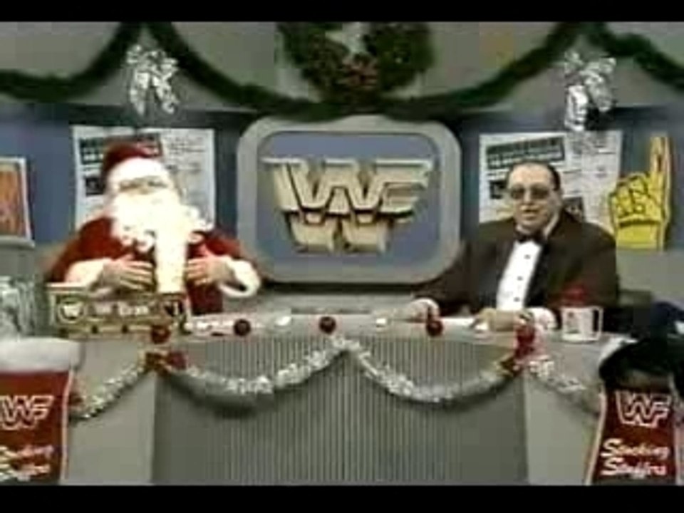 Bobby Heenan dressed as Santa Claus