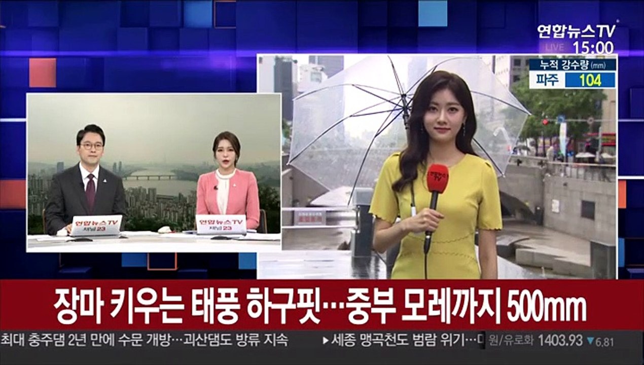 [날씨] 장마에 태풍 '하구핏'까지…중부 내일까지 300mm