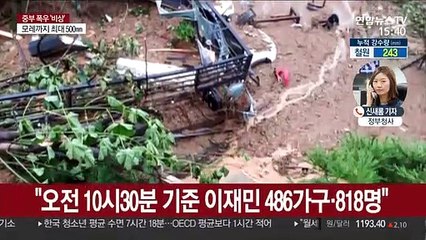 6명 사망·이재민 800여명…비 피해 속출