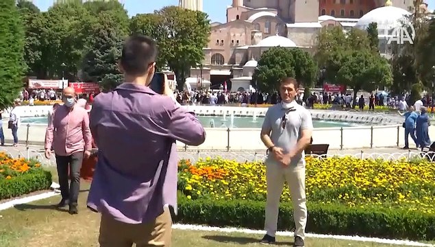Ayasofya-i Kebir Cami-i Şerifi'ne Kurban Bayramı'nın 3. gününde de ilgi büyük