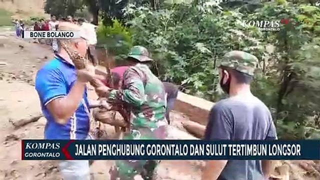 Jalan Penghubung Gorontalo Dan Sulut Tertimbun Longsor