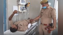 यूपी-हरियाणा बॉर्डर पर बेखौफ शराब तस्करों ने पुलिसकर्मियों पर चढ़ा दी गाड़ी- VIDEO