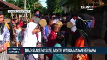 TradisiAkepaiSate, Santri dan Warga Makan Sate Bersama