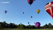 Dozens of hot air balloons drift over Bristol in secret socially distant festival