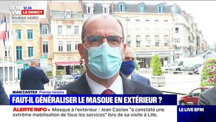 Masque à l'extérieur: Jean Castex "a constaté une extrême mobilisation de tous les services" lors de sa visite à Lille
