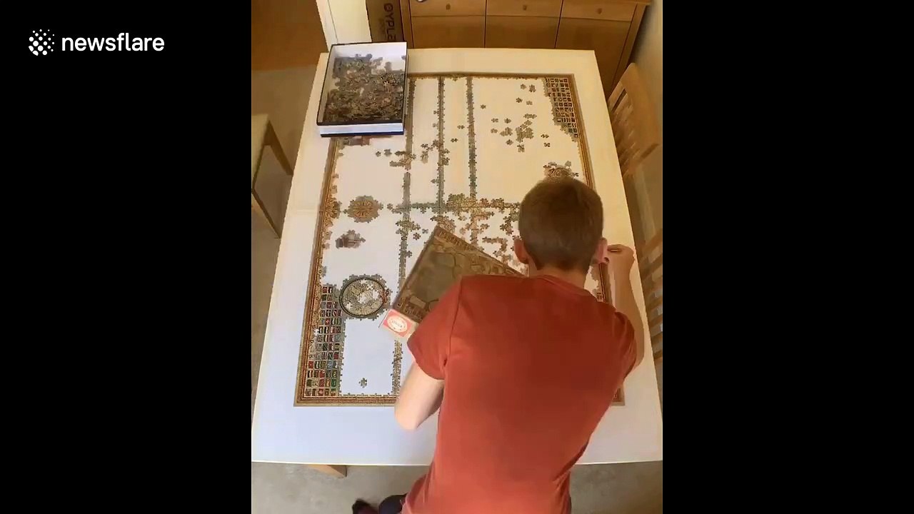 UK student completes massive 4,000 piece world map jigsaw in impressive timelapse