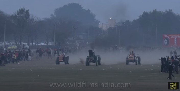 Tractor racing competition at Rural Olympics - Ludhiana, India