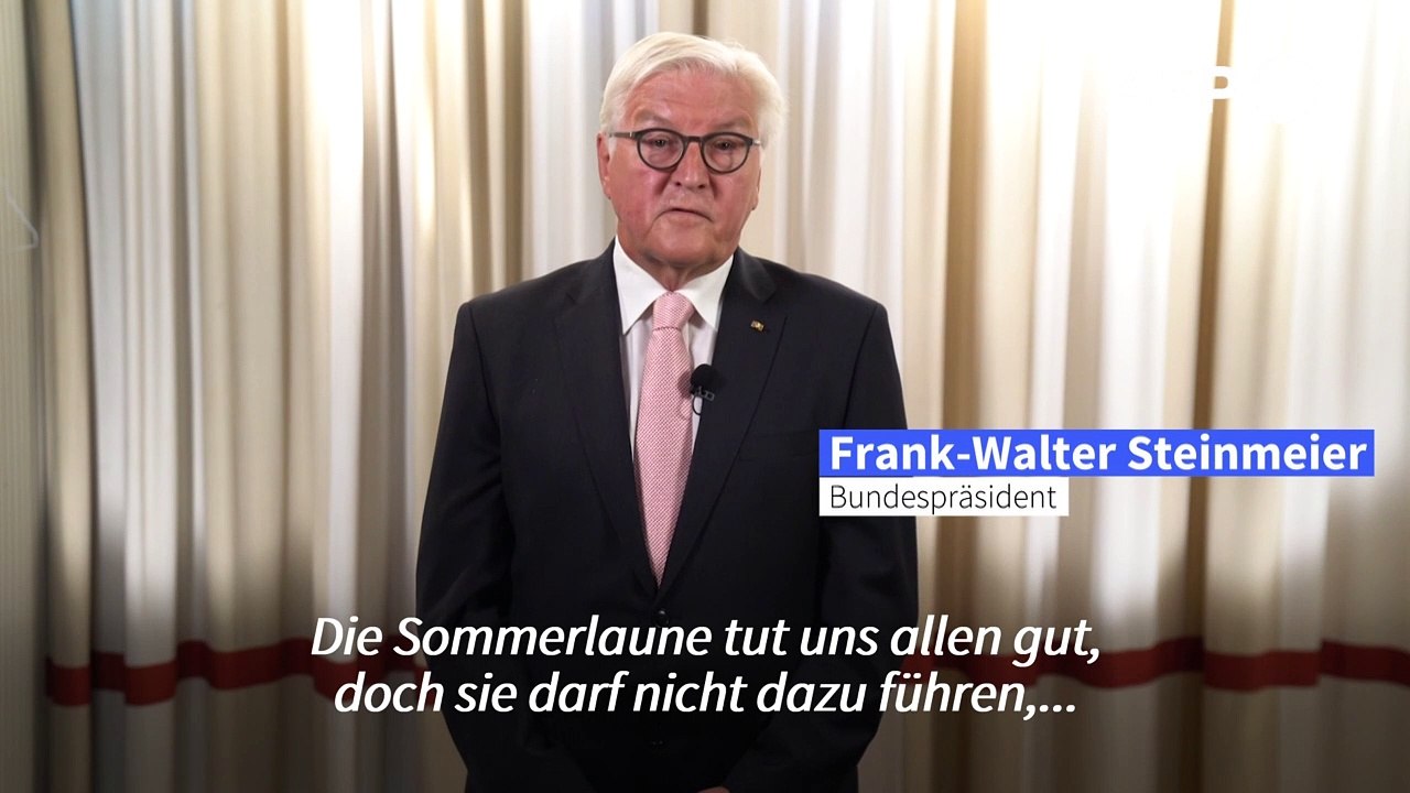 Steinmeier: Im Kampf gegen Corona nicht nachlässig werden