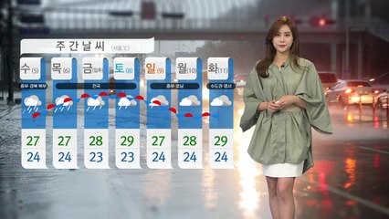 [날씨] 중부지방 호우특보 계속 발효...밤사이 국지성 호우 주의 / YTN