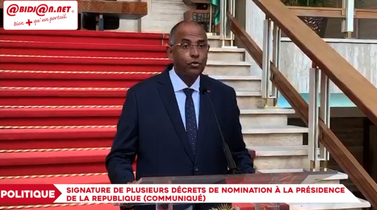 Signature de plusieurs décrets de nomination à la présidence de le République (Communiqué)