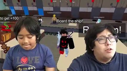 RYAN LET’S PLAY SURVIVE THE TITANIC IN ROBLOX WITH RYAN’S DADDY!