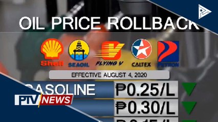 Oil price rollback, ipatutupad bukas