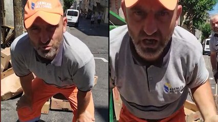 Temizlik işçisinin "çöp" isyanı...