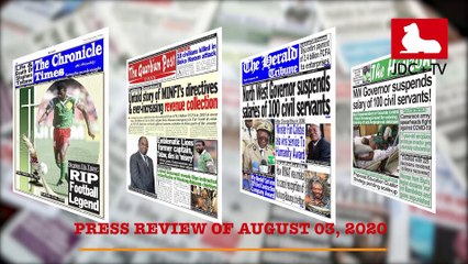 CAMEROONIAN PRESS REVIEW OF AUGUST 03, 2020