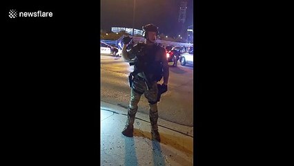 US police officer claims he is a lawmaker when dispersing protesters in Omaha, Nebraska