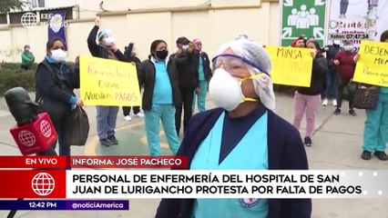 Personal de enfermería protesta por falta de pagos | Edición Mediodía (HOY)