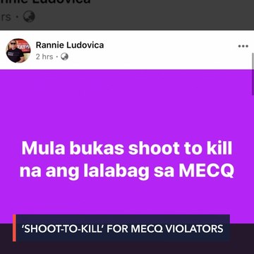 QC official threatens 'shoot-to-kill' policy for MECQ violators