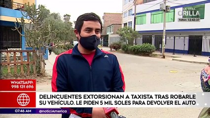 Download Video: Delincuentes extorsionan a taxista tras robarle su vehículo | Primera Edición