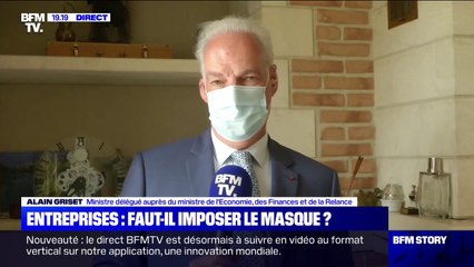 Coronavirus: selon Alain Griset, "les choses se passent globalement très bien" dans les entreprises