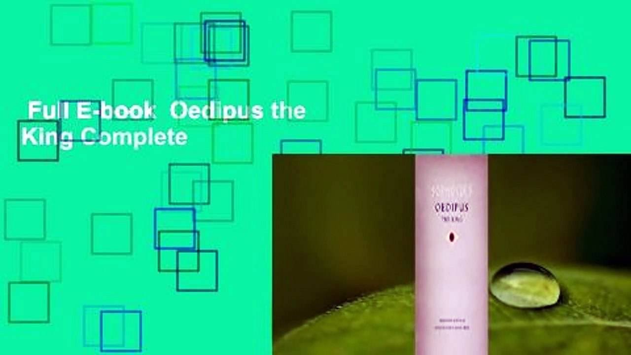 Full E-book  Oedipus the King Complete