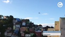 A PM usou um helicóptero durante a operação no Morro do Jaburu