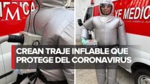 Empresa mexicana crea traje inflable para proteger al personal médico del covid-19